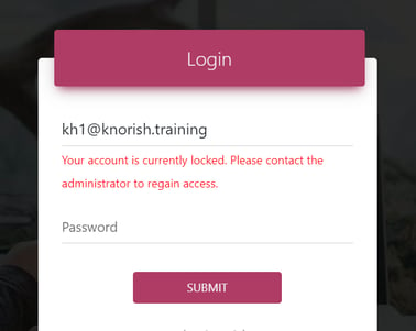 User Account Locked